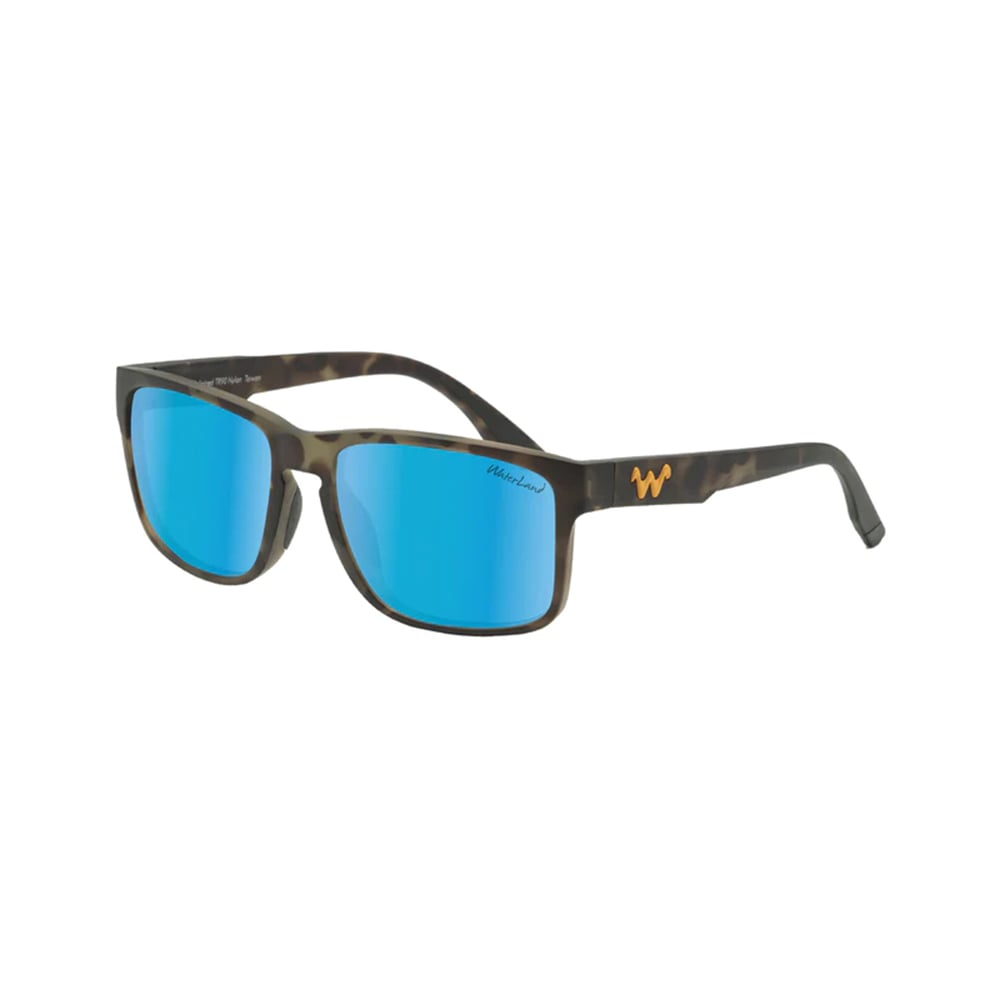 WaterLand Sobro Sunglasses Brown Tortoise Frame with Blue Mirror