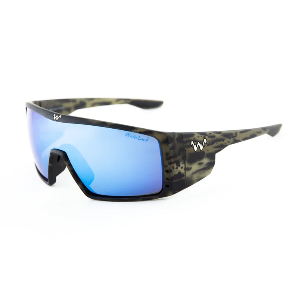 WaterLand Bedfishers Sunglasses BlackWater Frame with Blue Honey Mirror