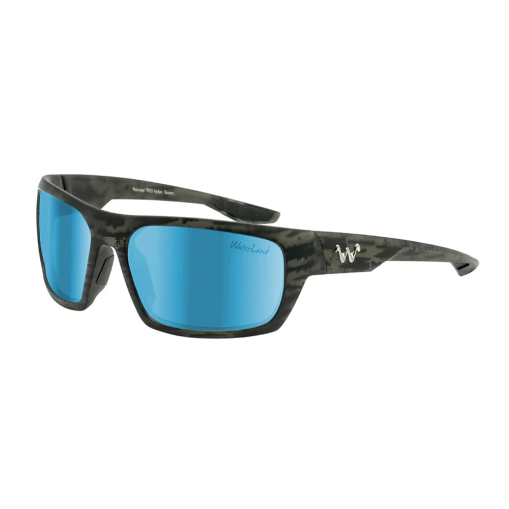 WaterLand Milliken Sunglasses BlackWater Frame with Blue Mirror