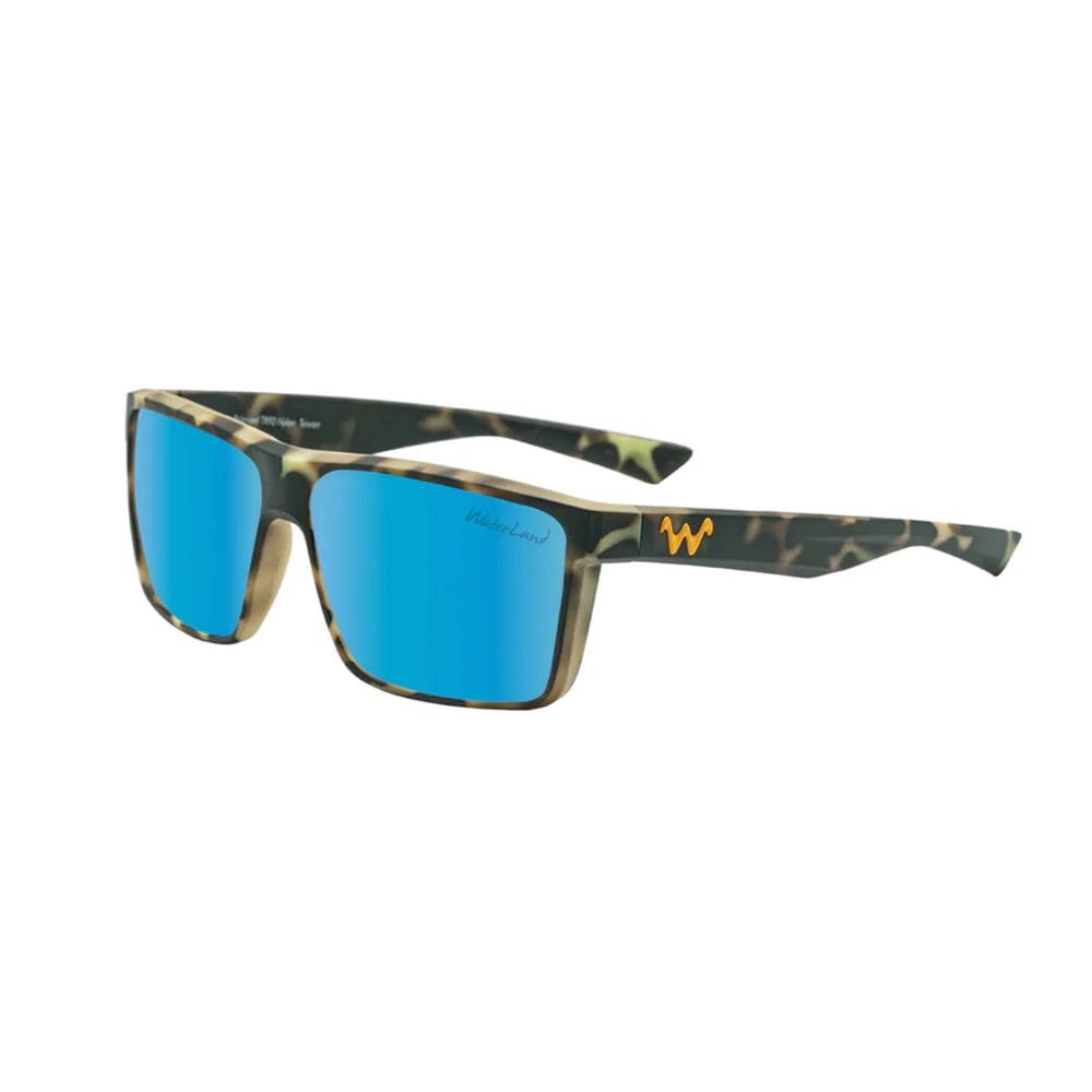 WaterLand Slaunch Sunglasses WaterWood Frame with Blue Mirror