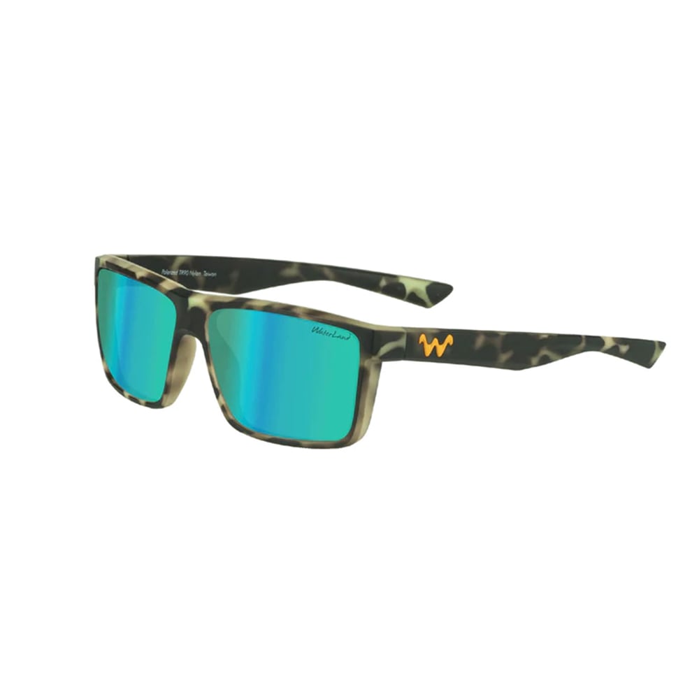 WaterLand Slaunch Sunglasses WaterWood Frame with Green Mirror