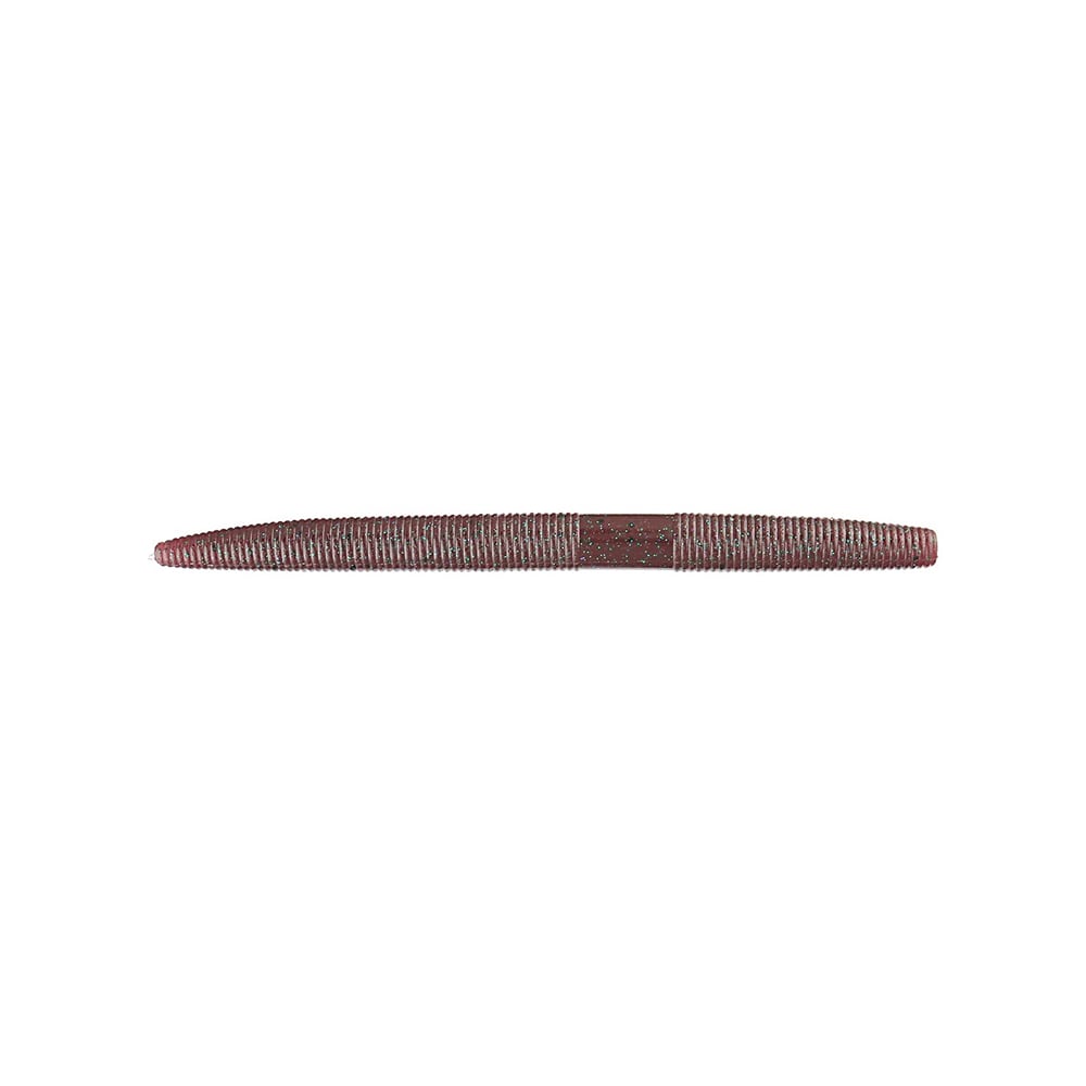 A flat metal file features a textured, narrow shape for smoothing or shaping materials like fishing gear. Much like Yamamoto's Senko bait performs in water, this file ensures precision with its uniform surface pattern.