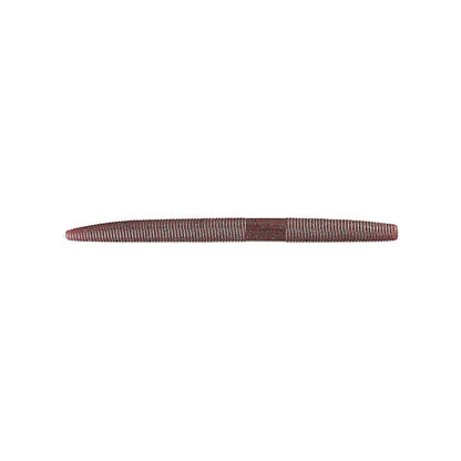 A flat metal file features a textured, narrow shape for smoothing or shaping materials like fishing gear. Much like Yamamoto's Senko bait performs in water, this file ensures precision with its uniform surface pattern.