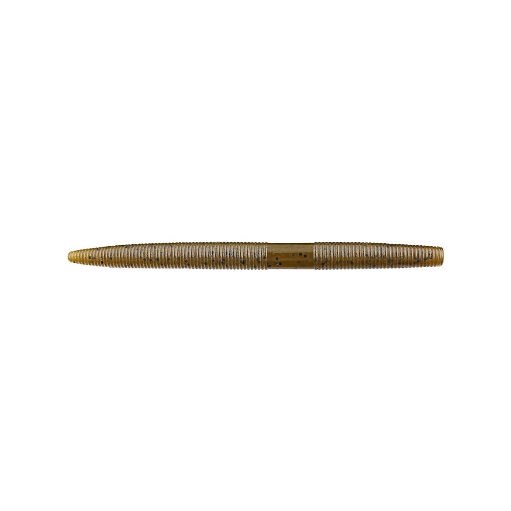 A gold-toned Yamamoto Senko pen by Yamamoto is shown against a white background, featuring a ribbed texture and sleek cylindrical design, reminiscent of finely crafted fishing gear.