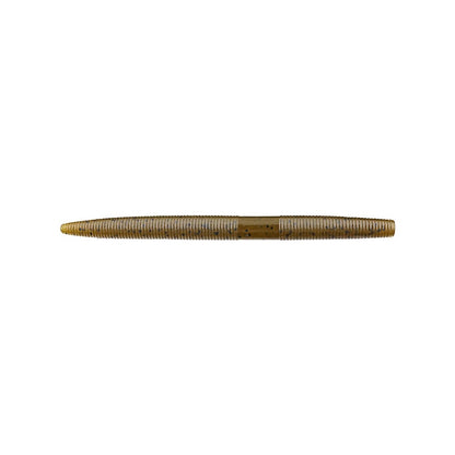 A gold-toned Yamamoto Senko pen by Yamamoto is shown against a white background, featuring a ribbed texture and sleek cylindrical design, reminiscent of finely crafted fishing gear.