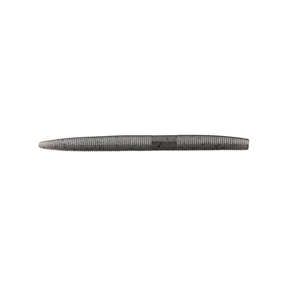 A gray, tapered metal file with a textured surface is perfect for smoothing or shaping, featuring a uniform ridged pattern for precision akin to crafting the perfect Yamamoto Senko plastic bait for fishing enthusiasts.