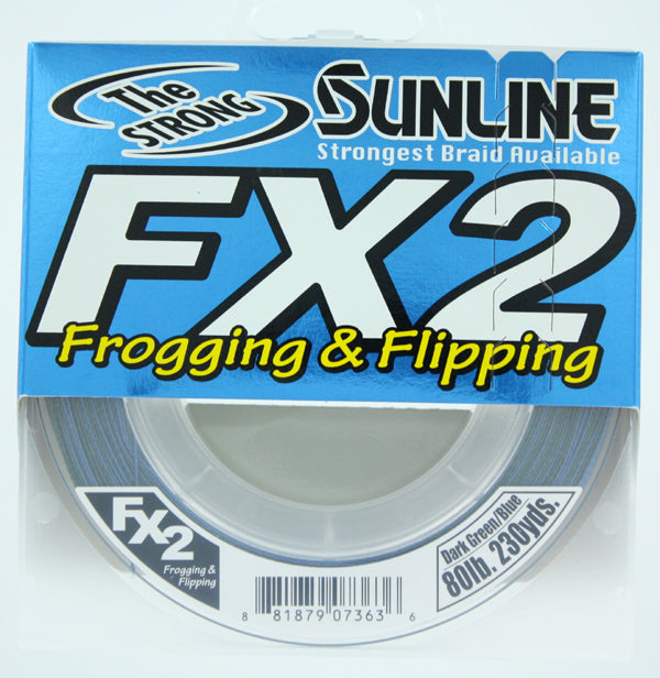 Sunline FX2 Braid 80 lb  x 230 yd Dark Green/Blue