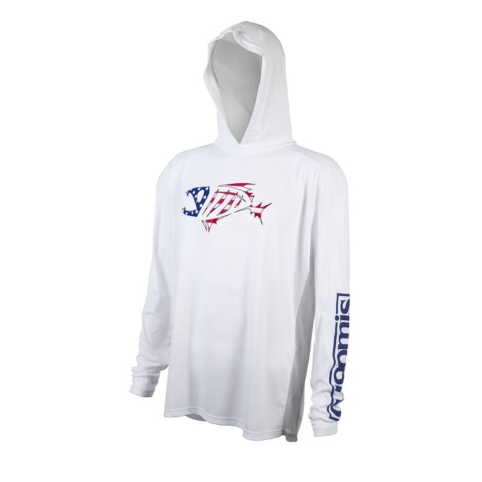 G. Loomis Long Sleeve Hood Tech Tee White Front