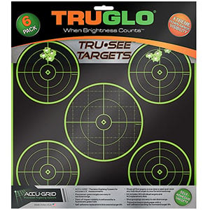 Truglo Tru-See Targets 5 Bull 12X12 6pk